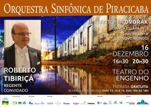 Sinfônica de Piracicaba se apresenta no dia 16 de Dezembro